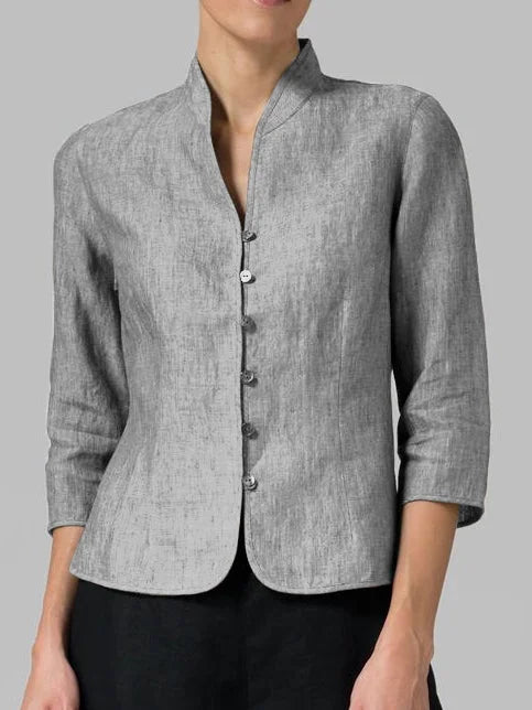 Women's Fall Jacket in Linen (3)