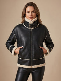Scarlett | Women's Fall Jacket in Moto Aviator Style