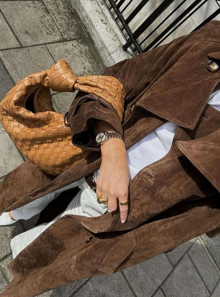 Women's Fall Jacket in Soft Suede Midi (6)