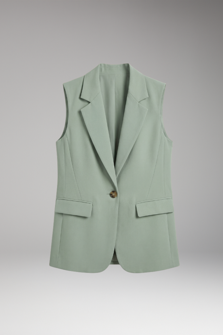 Women's Fall Jacket Notch Collar Sleeveless