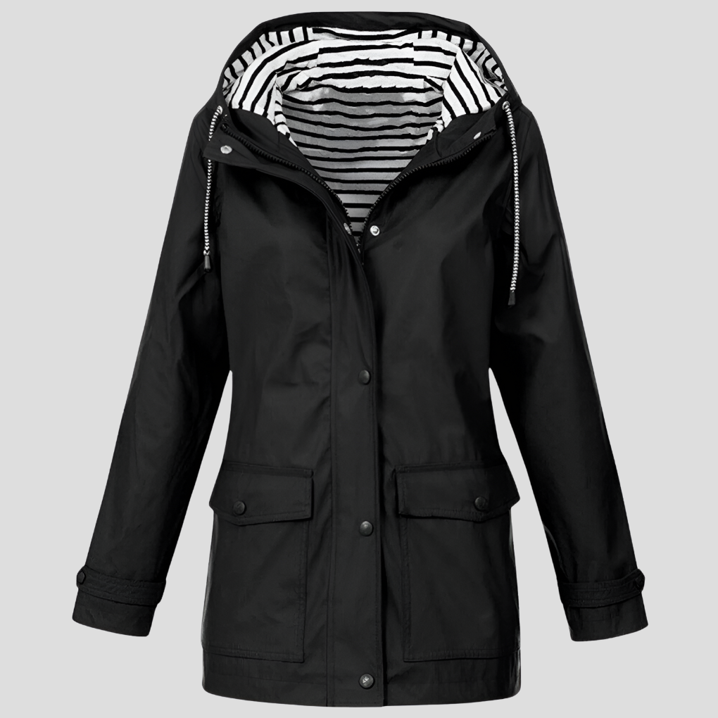 Women's Fall Jacket Waterproof and Windproof Insulated in Black