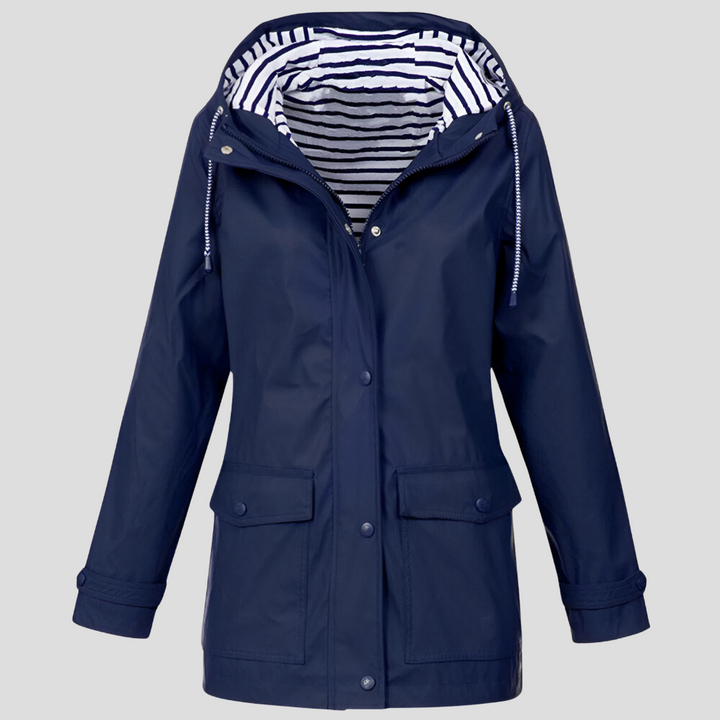 Women's Fall Jacket Waterproof and Windproof Insulated in Navy Blue