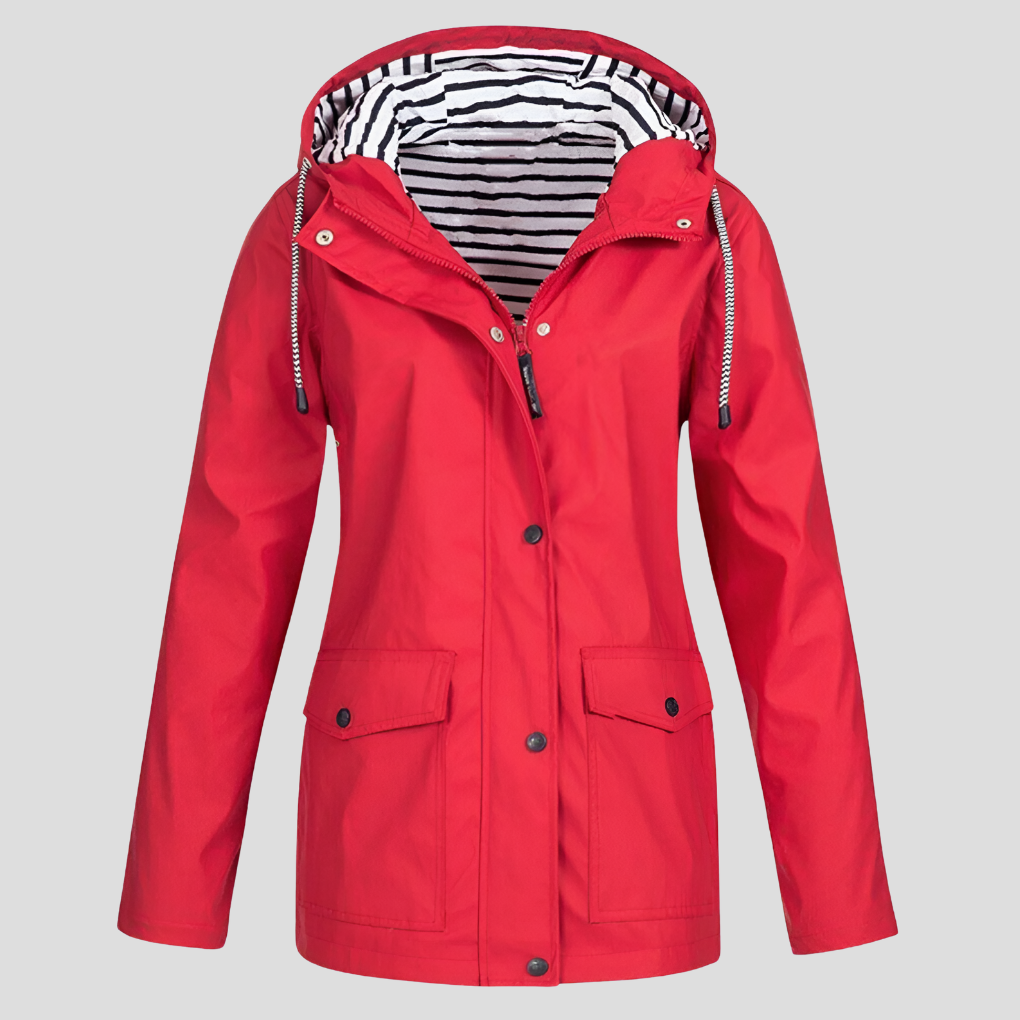 Women's Fall Jacket Waterproof and Windproof Insulated in Red