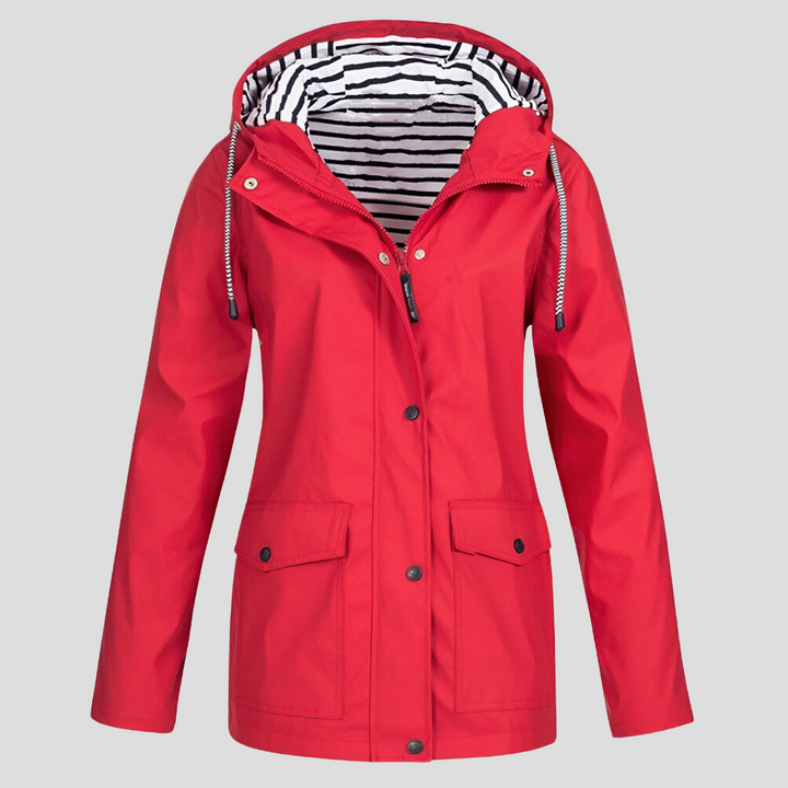 Women's Fall Jacket Waterproof and Windproof Insulated in Red