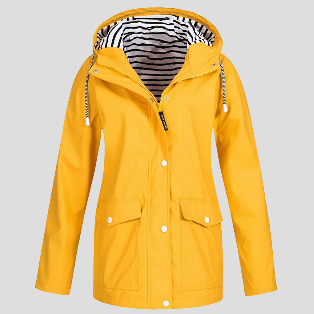 Women's Fall Jacket Waterproof and Windproof Insulated in Yellow