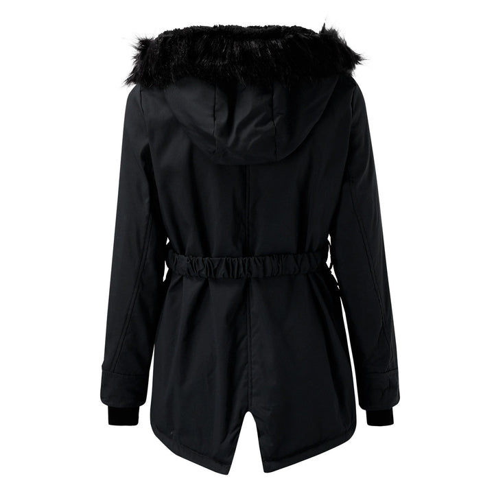Women's Fall Jacket with Faux Fur Hood (8)