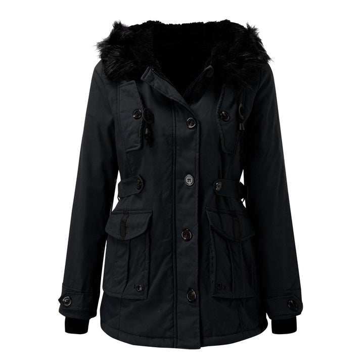 Women's Fall Jacket with Faux Fur Hood (9)