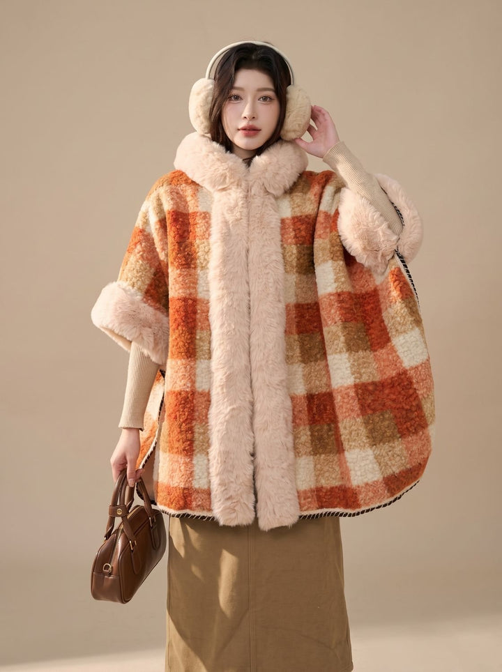 Women's Fall Jacket with Hood and Fur