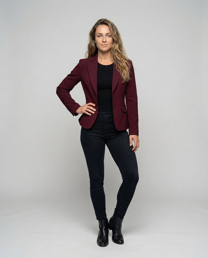 Women's Fall Jacket with Tailored Peplum Hem (5)