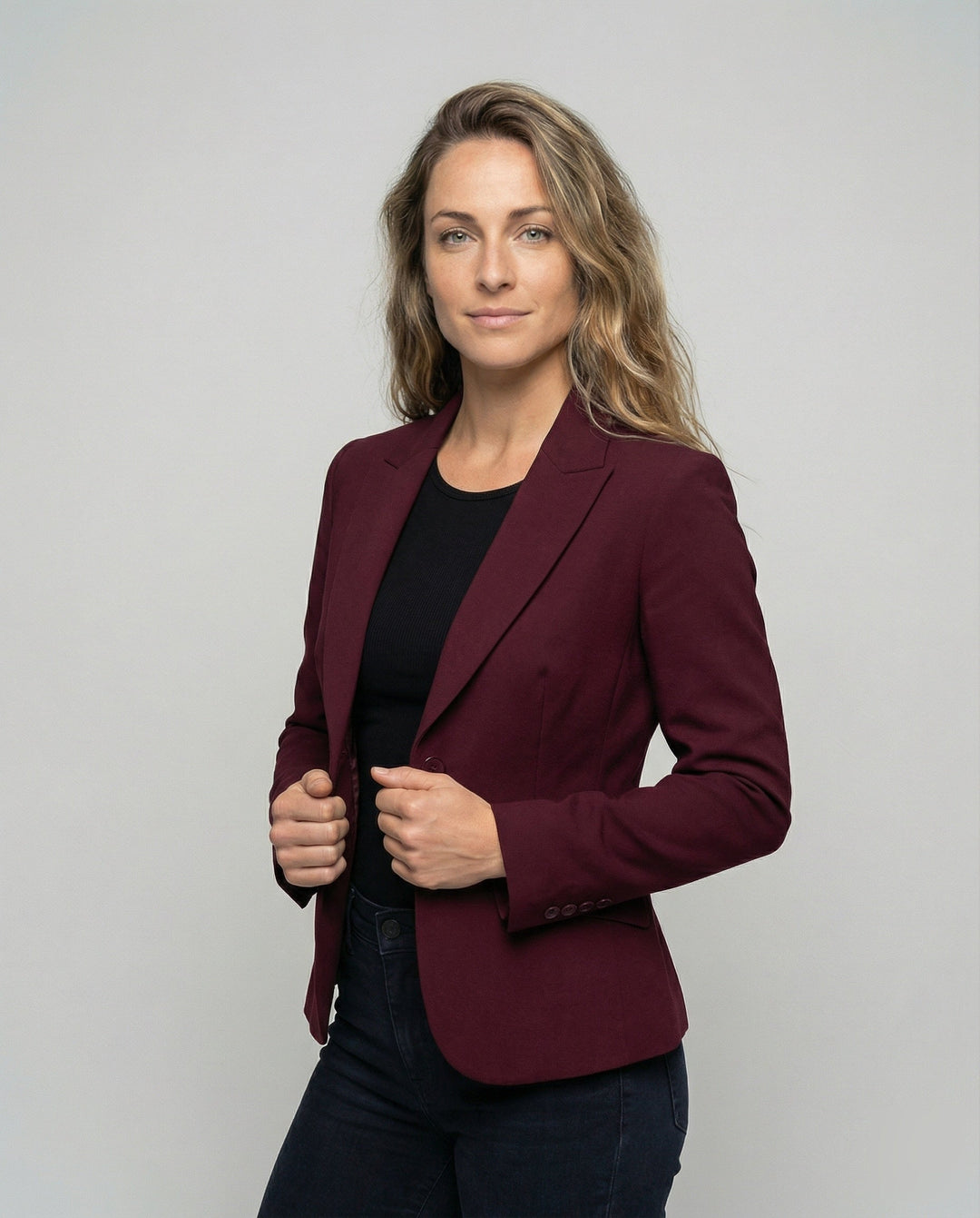Women's Fall Jacket with Tailored Peplum Hem (6)