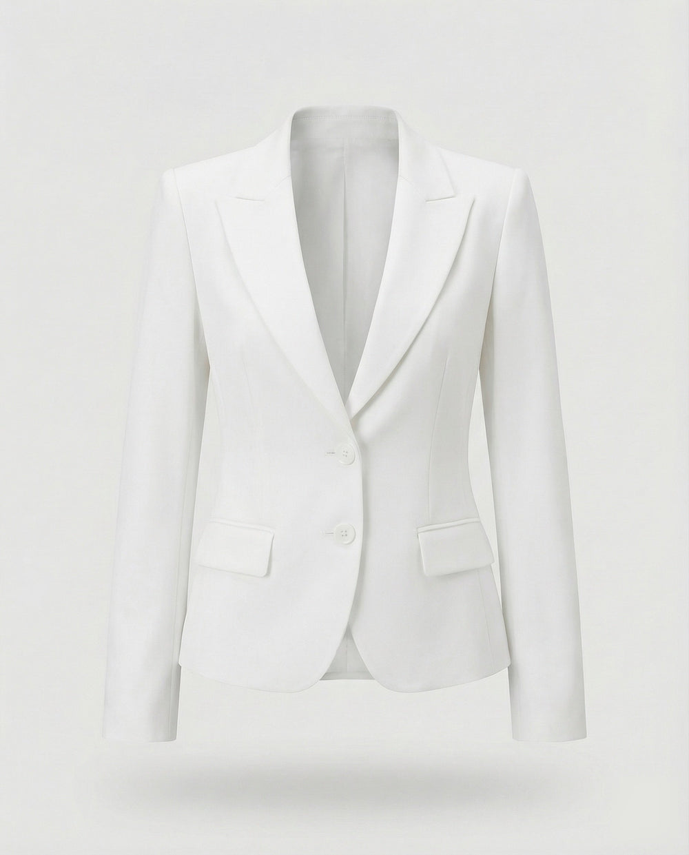 Women's Fall Jacket with Tailored Peplum Hem in White