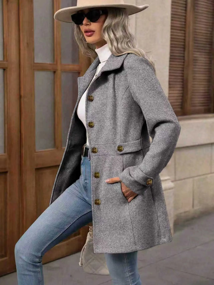Women's Fall Jacket with Tailored Waist Belt