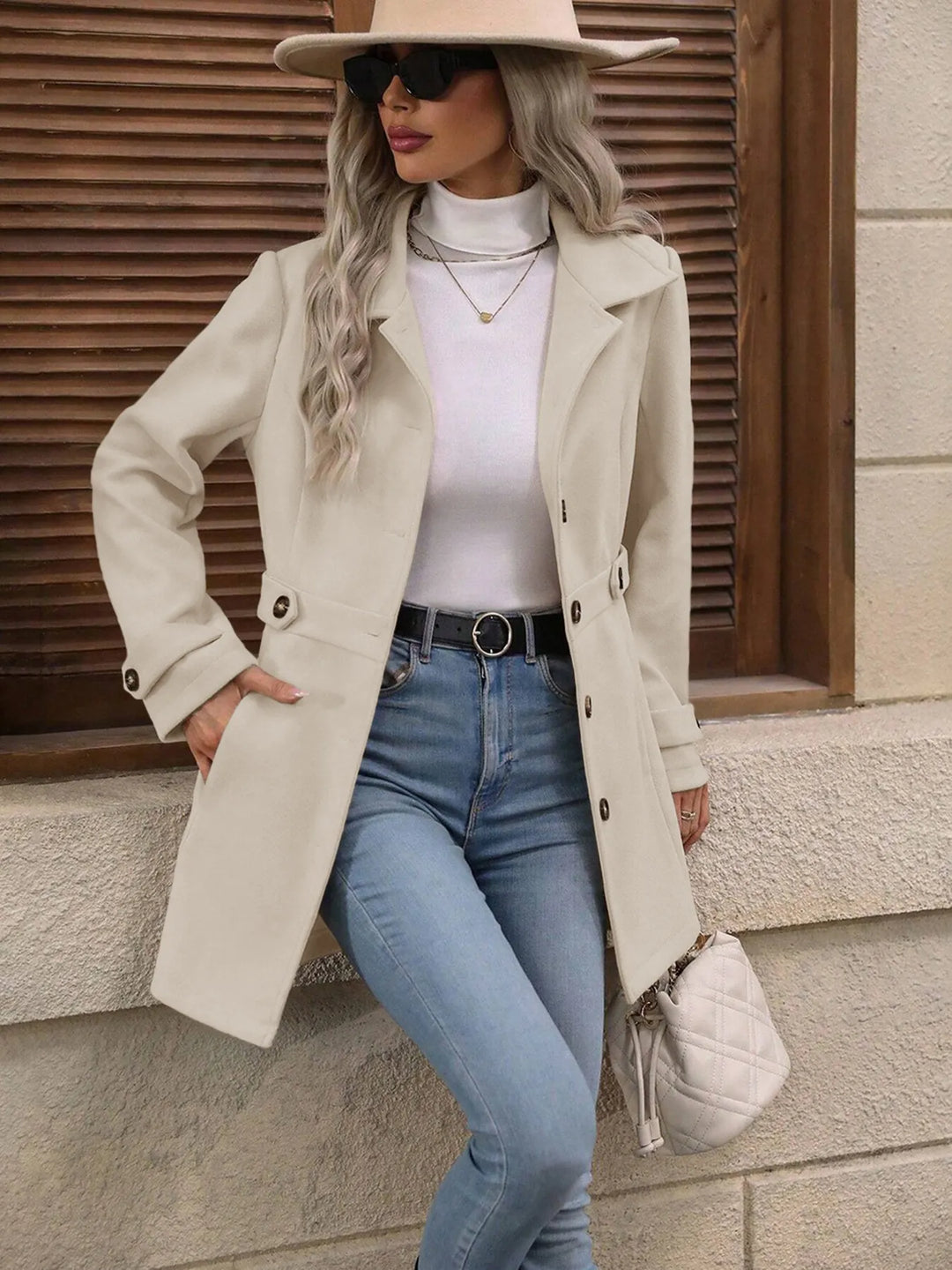Women's Fall Jacket with Tailored Waist Belt (6)