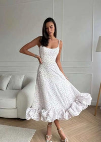 Hazel | Women's Fall Wedding Guest Dress Floral Midi