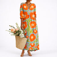 Natalie | Women's Fall Wedding Guest Dress Maxi A-Line