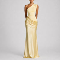 Ava | Women's Fall Wedding Guest Dress, Satin Maxi