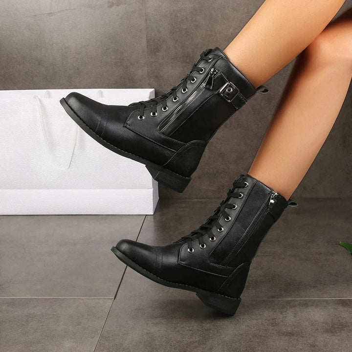 Women's Faux Ankle Boots for Fall Fashion in Black