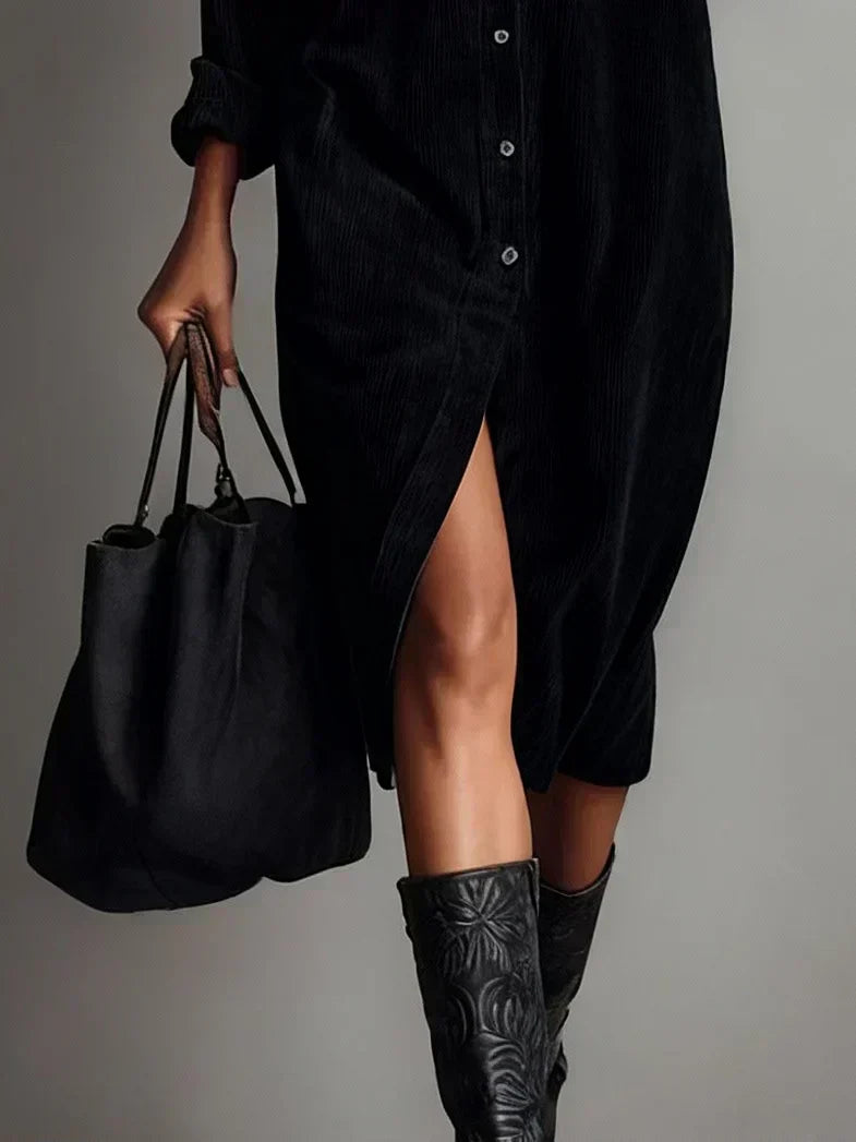 Women's Flared Midi Fall Dress (9)