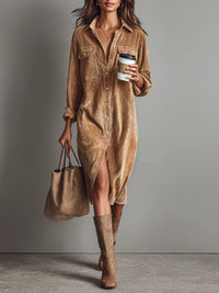 Olivia | Women's Flared Midi Fall Dress