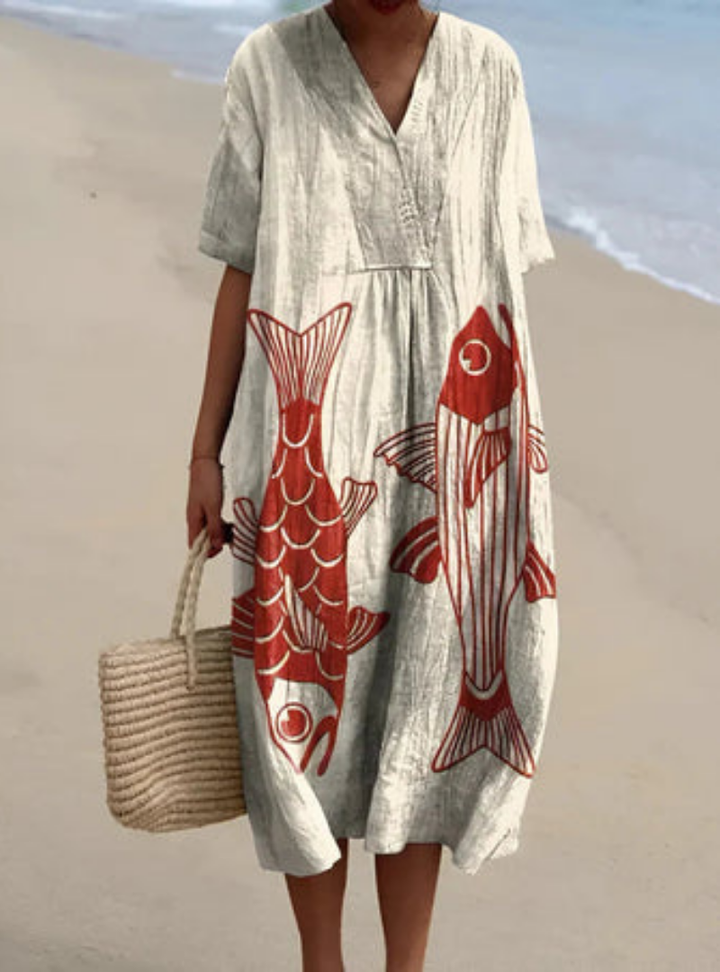 Women's Flowing Artisan Dress for Fall Weddings in Stil 3