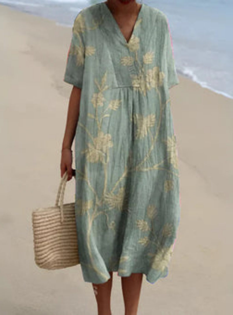 Women's Flowing Artisan Dress for Fall Weddings in Stil 4