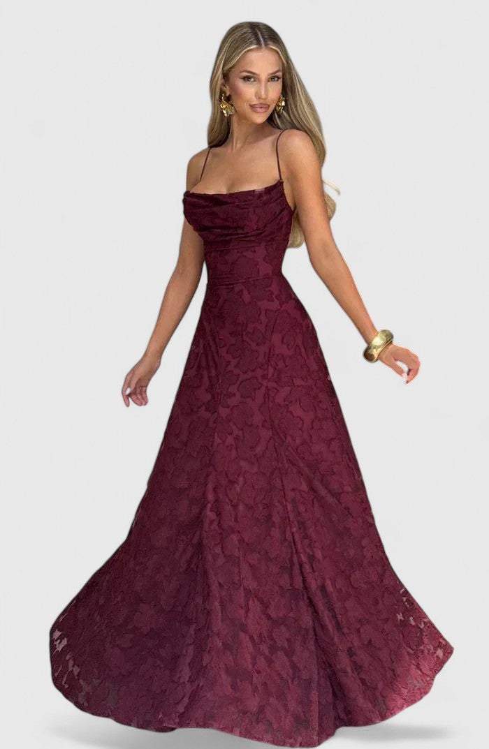Women's Flowy Maxi Fall Wedding Guest Dress (19)