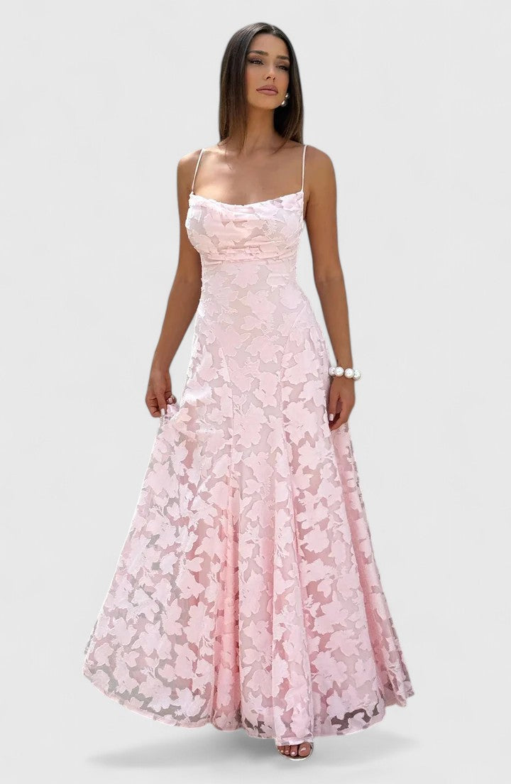 Women's Flowy Maxi Fall Wedding Guest Dress (5)