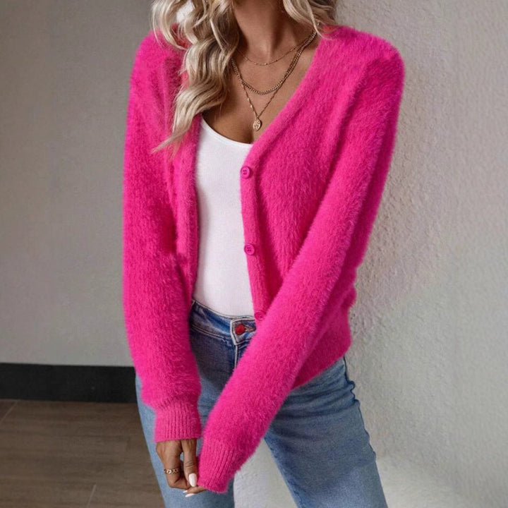 Women's Fluffy Knit Dress Cardigan (5)