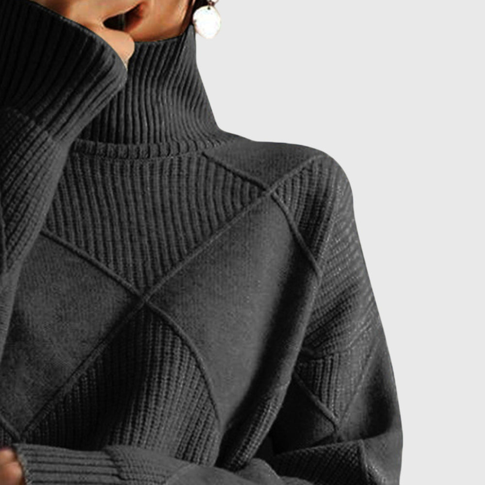 Women's Geometric Knit Pullover (2)