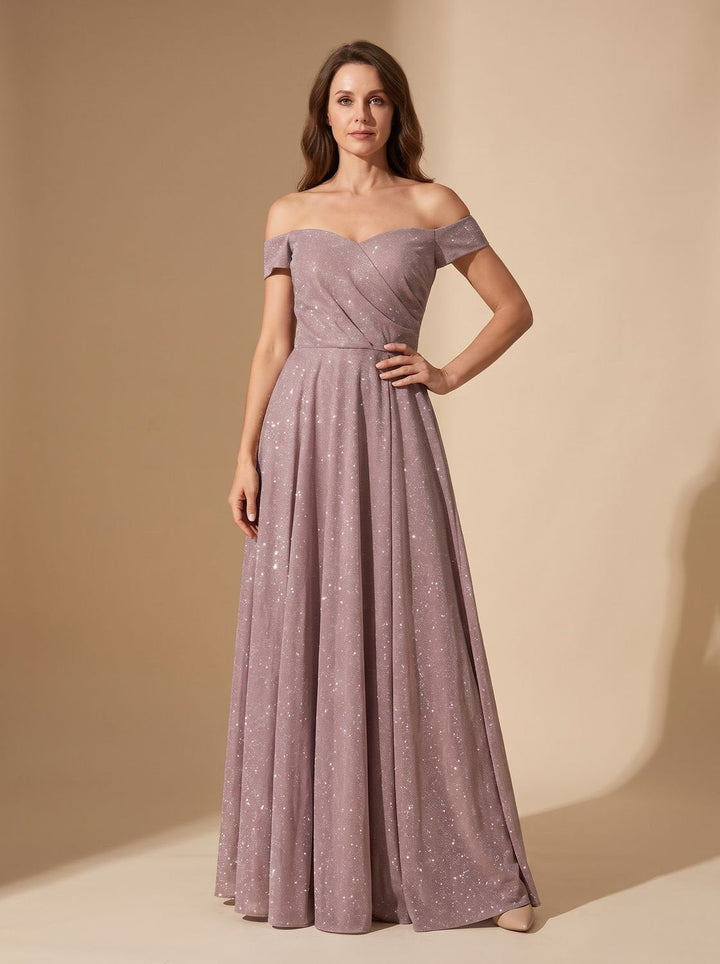 Women's Glitter A-Line Fall Wedding Guest Dress