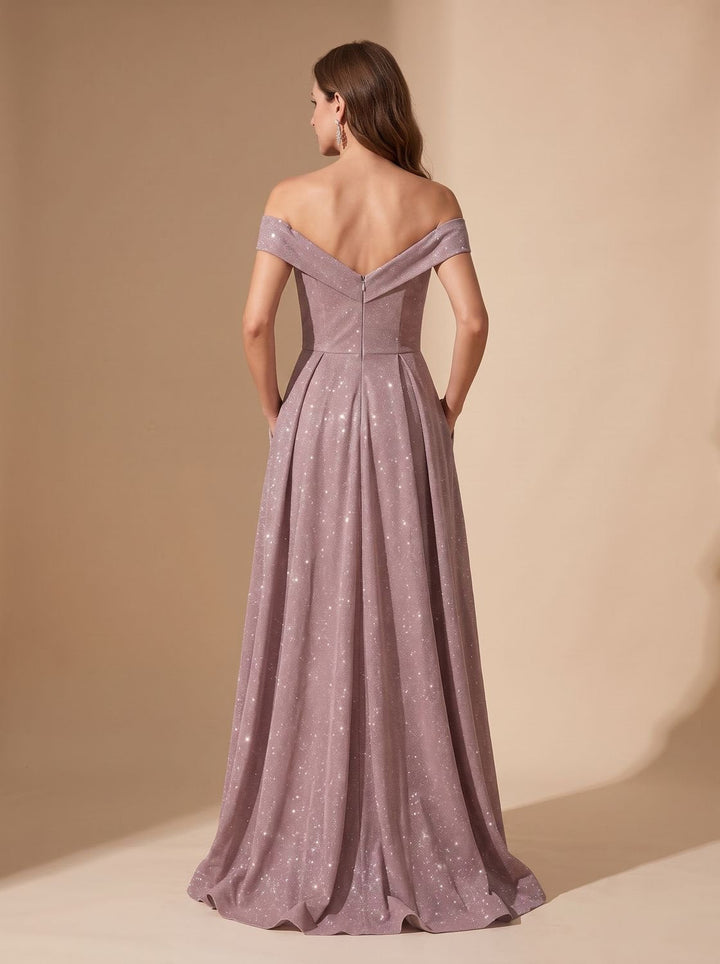 Women's Glitter A-Line Fall Wedding Guest Dress (3)