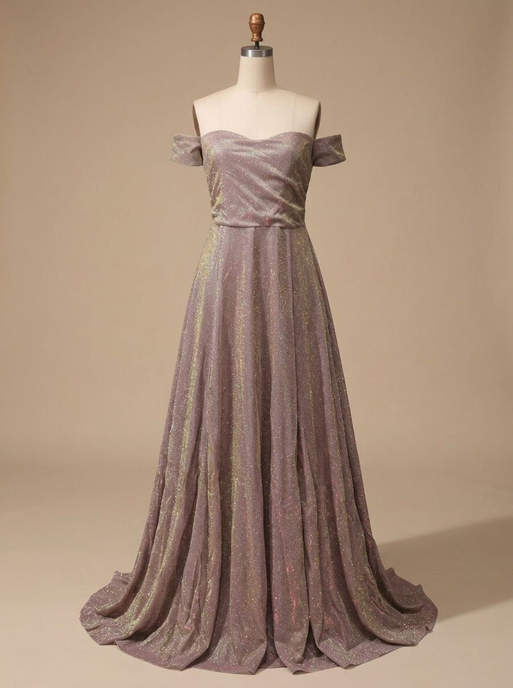 Women's Glitter A-Line Fall Wedding Guest Dress (4)