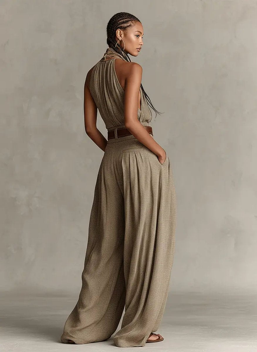 Women's Halter Dress Jumpsuit for Autumn Weddings (5)