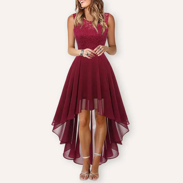 Women's High-Low Fall Wedding Guest Dress (3)