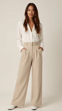 Luna | Women's High-Waist Wide-Leg Pants for Fall