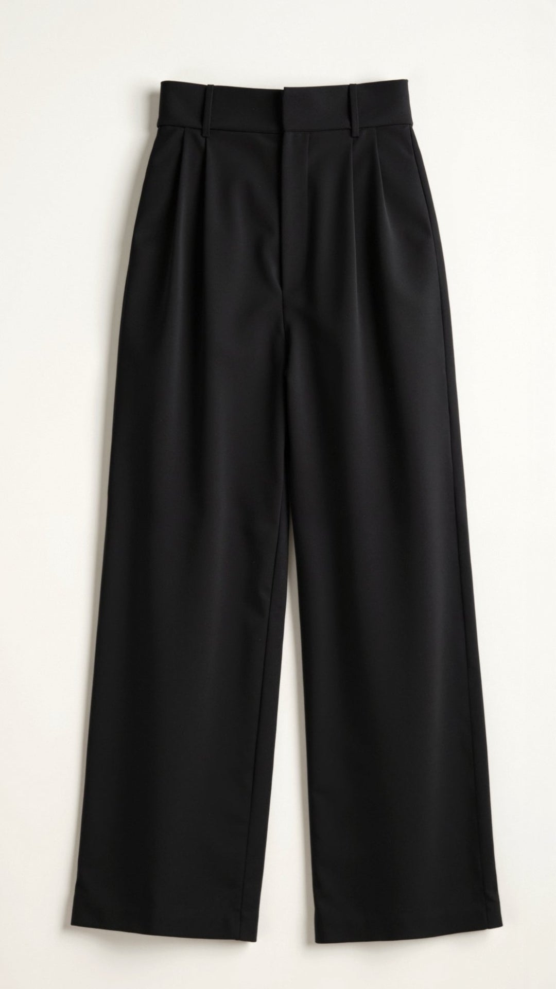 Women's High-Waist Wide-Leg Pants for Fall in Black