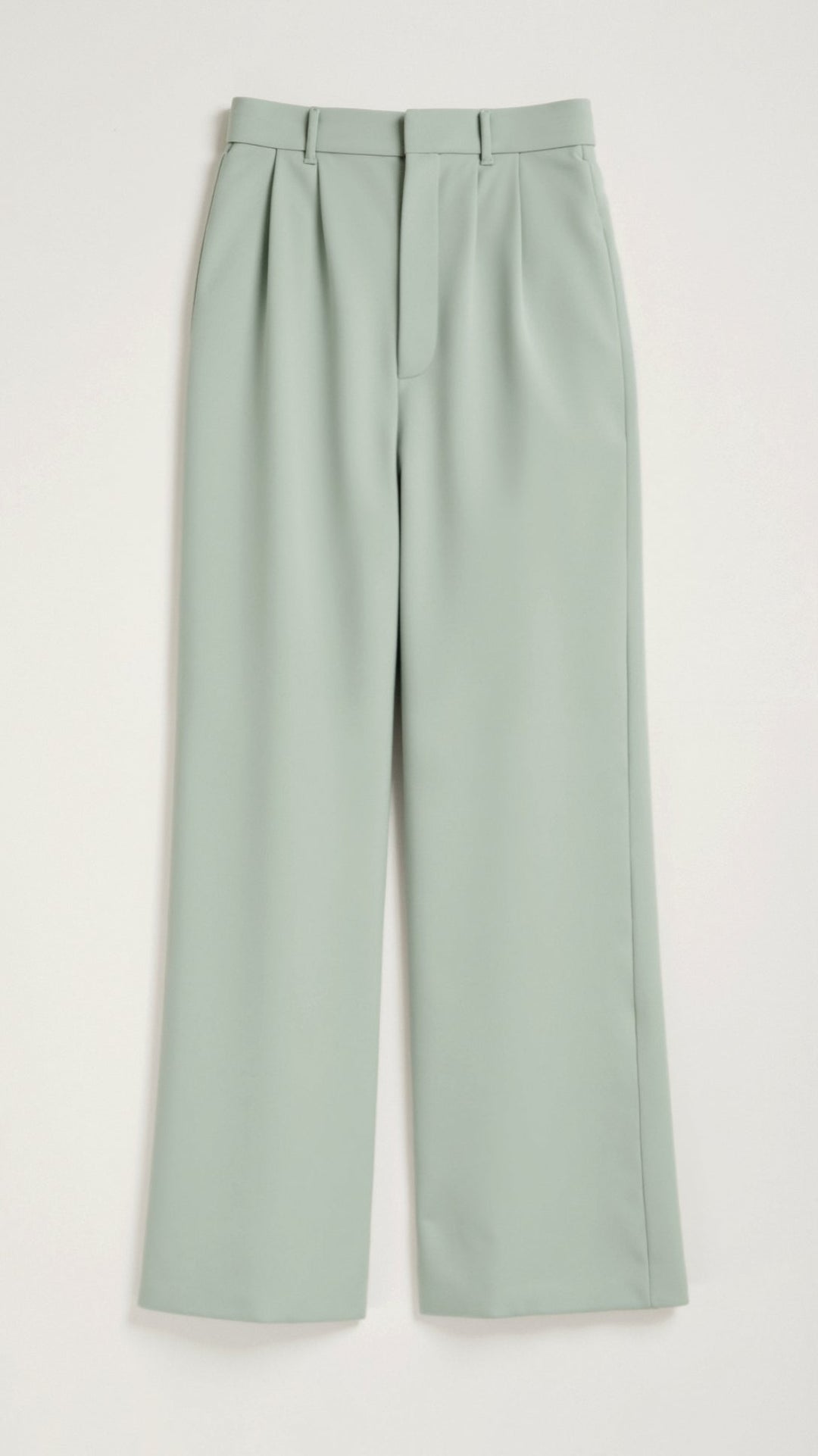 Women's High-Waist Wide-Leg Pants for Fall in Light Blue