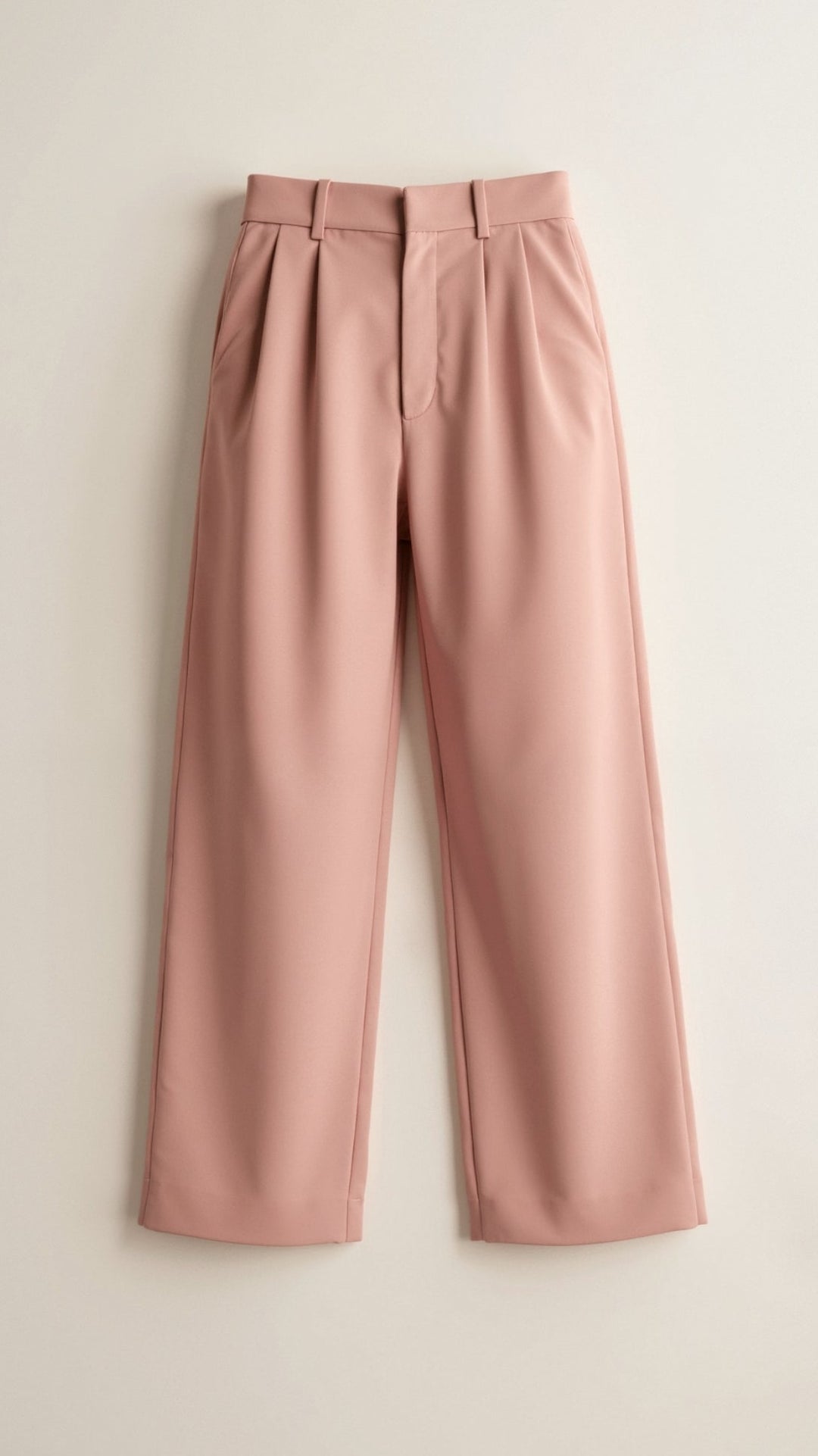 Women's High-Waist Wide-Leg Pants for Fall in Pink