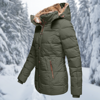 Bella | Women's Hooded Fur-Lined Fall Coat