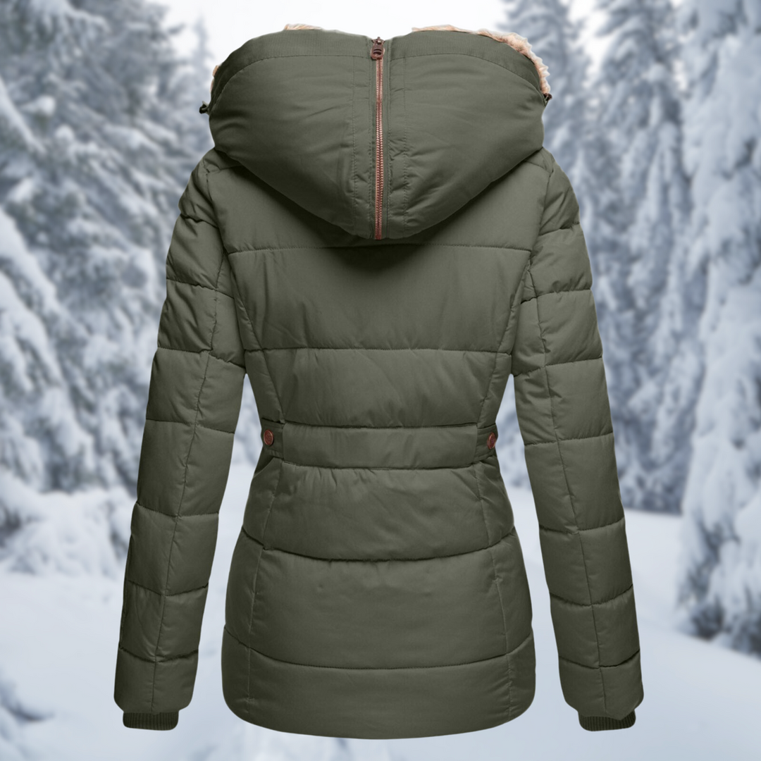 Women's Hooded Fur-Lined Fall Coat (2)