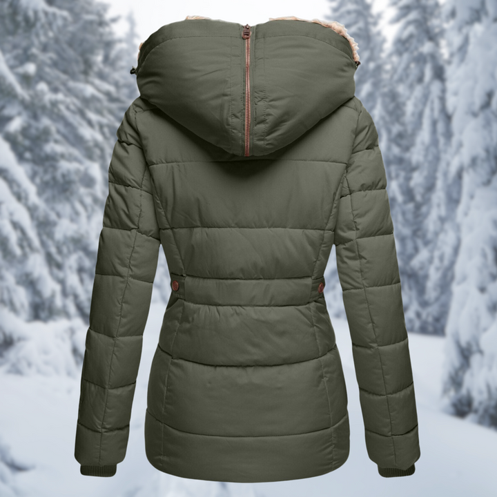 Women's Hooded Fur-Lined Fall Coat (2)