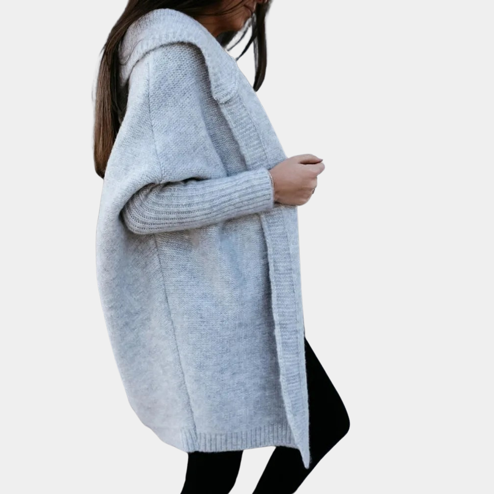 Women's Hooded Knit Cardigan with Relaxed Fit (3)