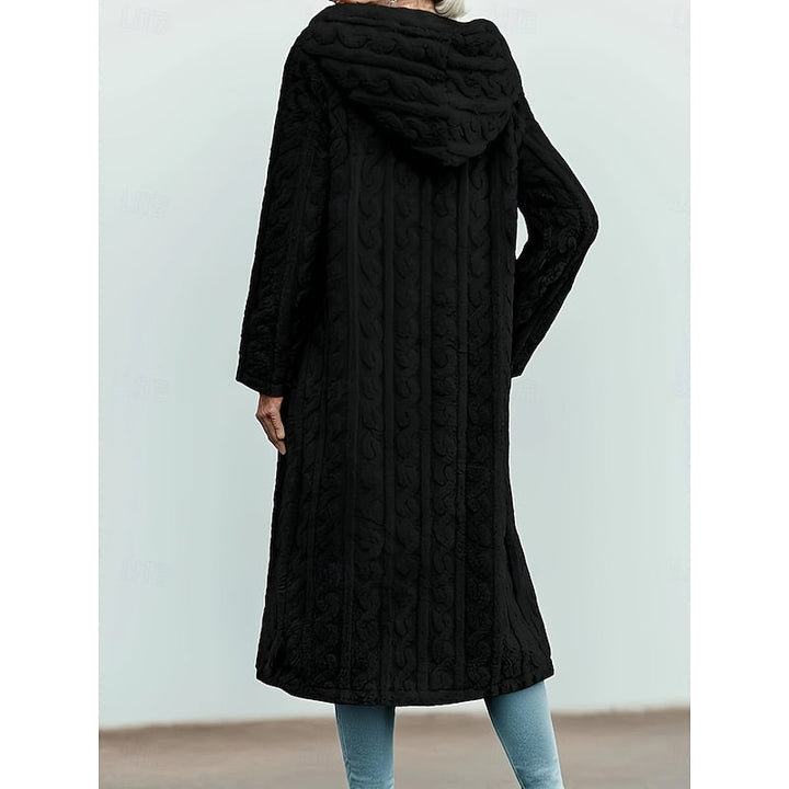 Women's Hooded Longline Coats for Fall (4)