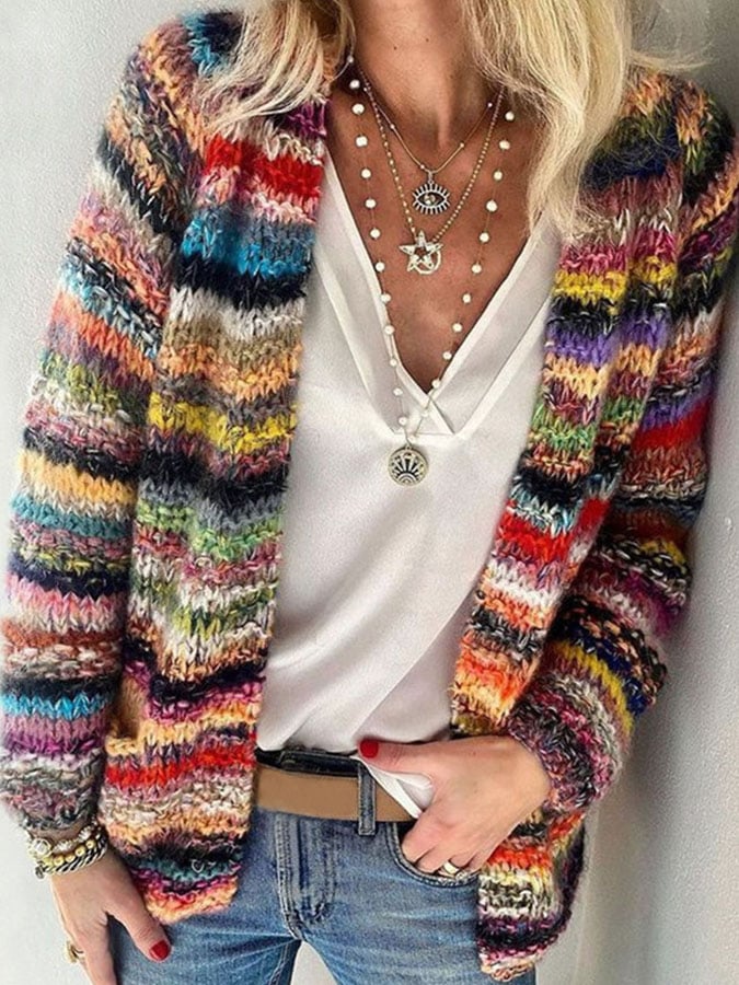Women's Jacket for Fall, Printed Polyester in Red