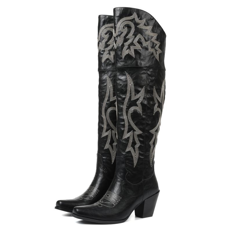 Women's Knee High Boots for Casual Elegance in Black