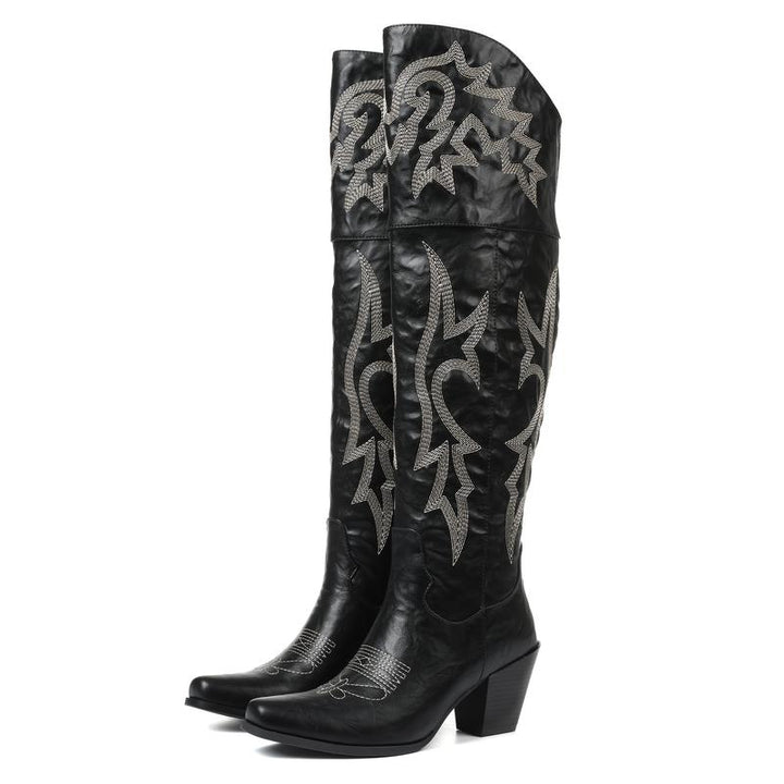Women's Knee High Boots for Casual Elegance in Black
