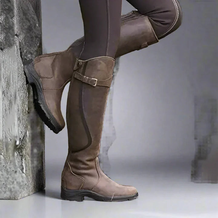 Women's Knee-High Leather Riding Boots (4)