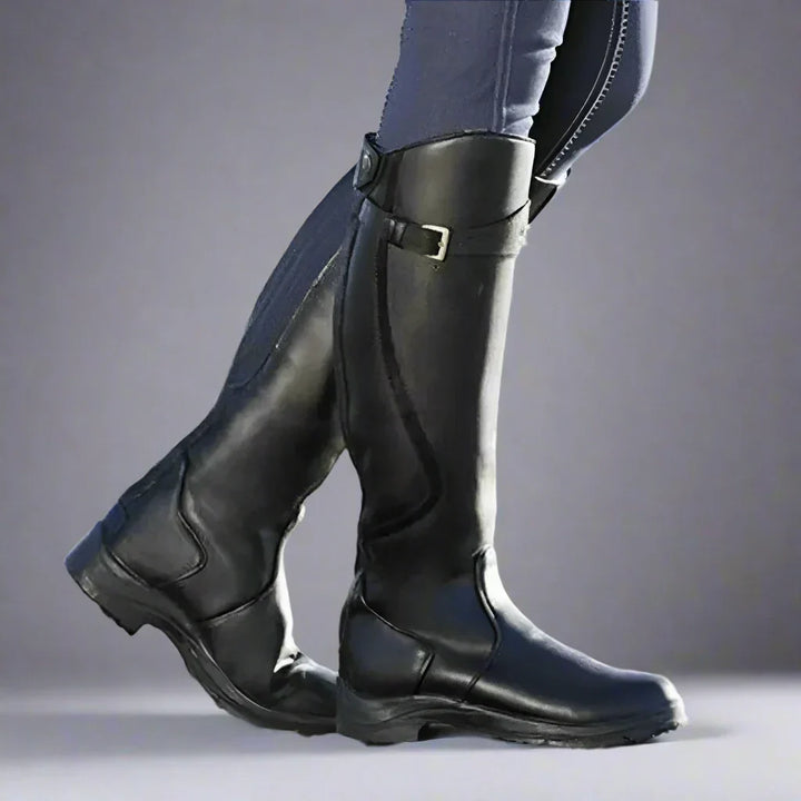 Women's Knee-High Leather Riding Boots (5)