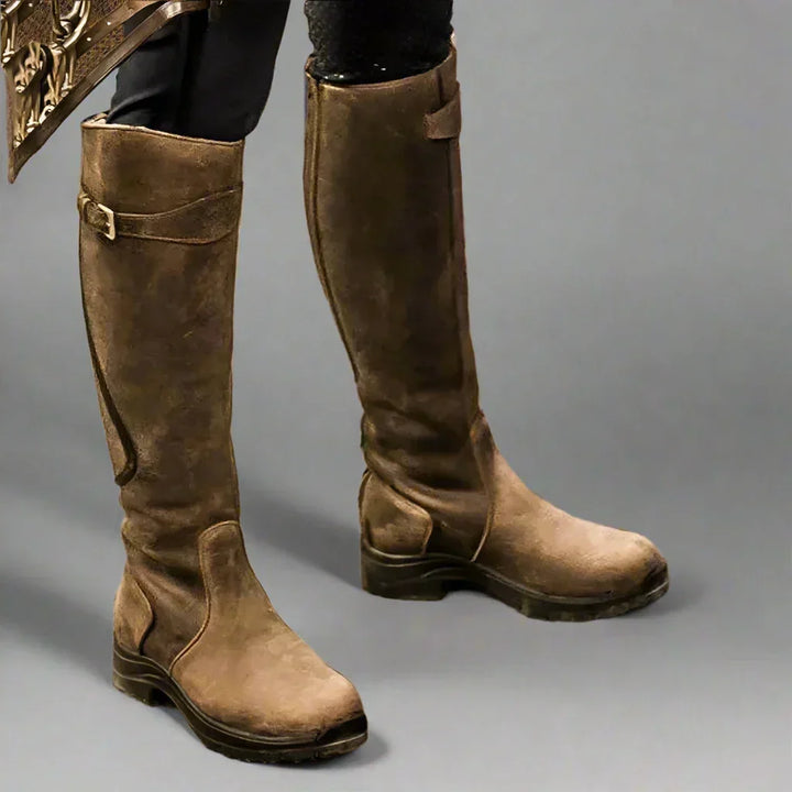 Women's Knee-High Leather Riding Boots (7)