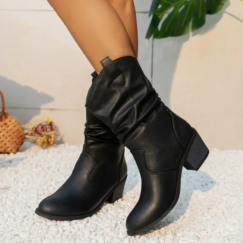 Women's Knee High Western Slouch Boots (3)